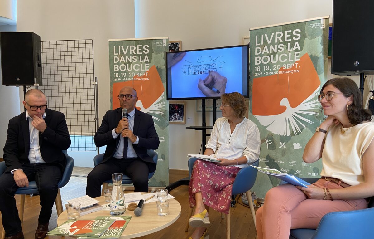 Franck Monneur, Ludovic Fagaut, Christine Bresson et Virginie Queste. &copy; Élodie R.