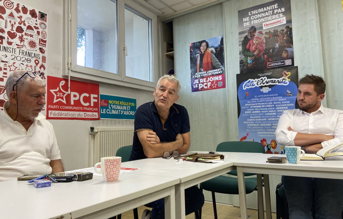 Christophe Lime (au centre) et Matthieu Guinebert.  &copy; Élodie R.