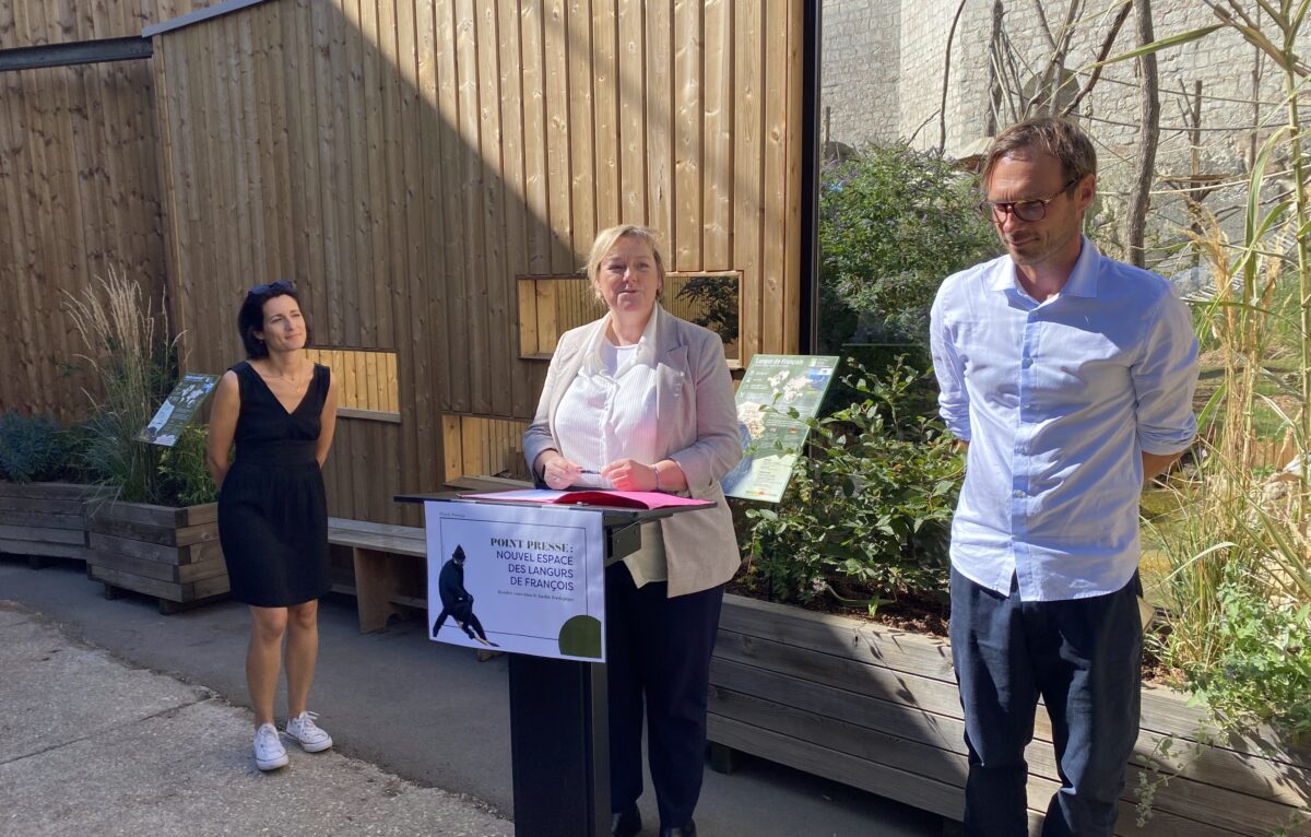 Margaux Pizzo, cheffe du zoo, Christine Werthe,  adjointe au maire en charge de la Citadelle et Alexandre Arnado, directeur de la Citadelle de Besançon &copy; Hélène Loget