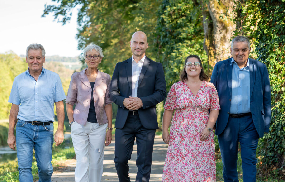 Christophe Lime, Odile Joannes, Arnaud Marthey, Valérie Pagnot et Christophe Garnier. &copy; DR