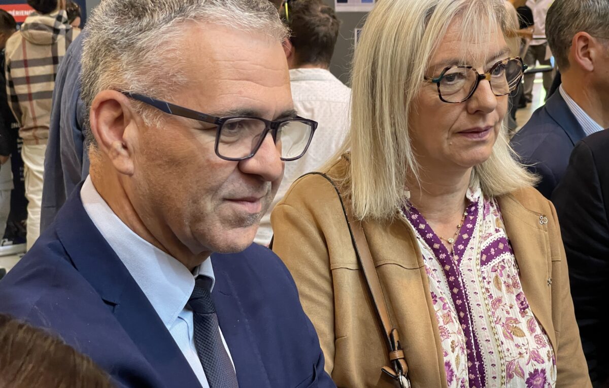 Laurent Croizier, député du Doubs et Catherine Barthelet, vice-présidente de GBM chargée du projet de territoire. &copy; Alexane Alfaro