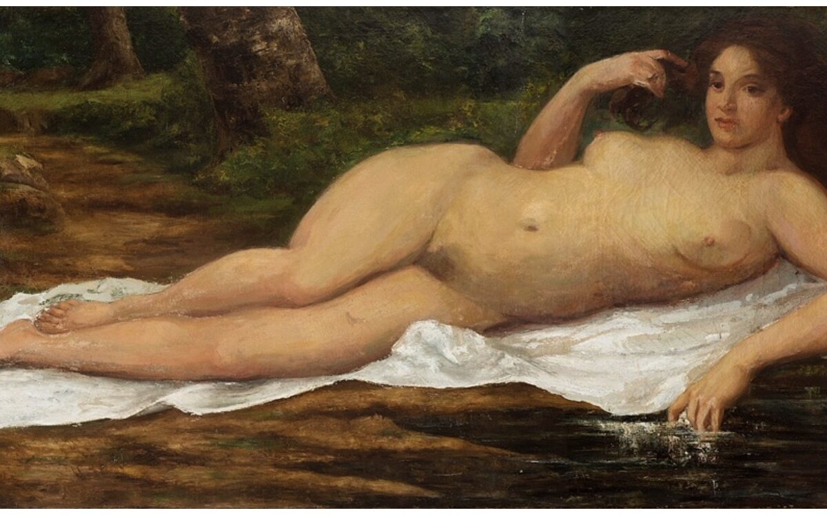 Gustave Courbet, Femme nue couchée au bord de l’eau, dite 