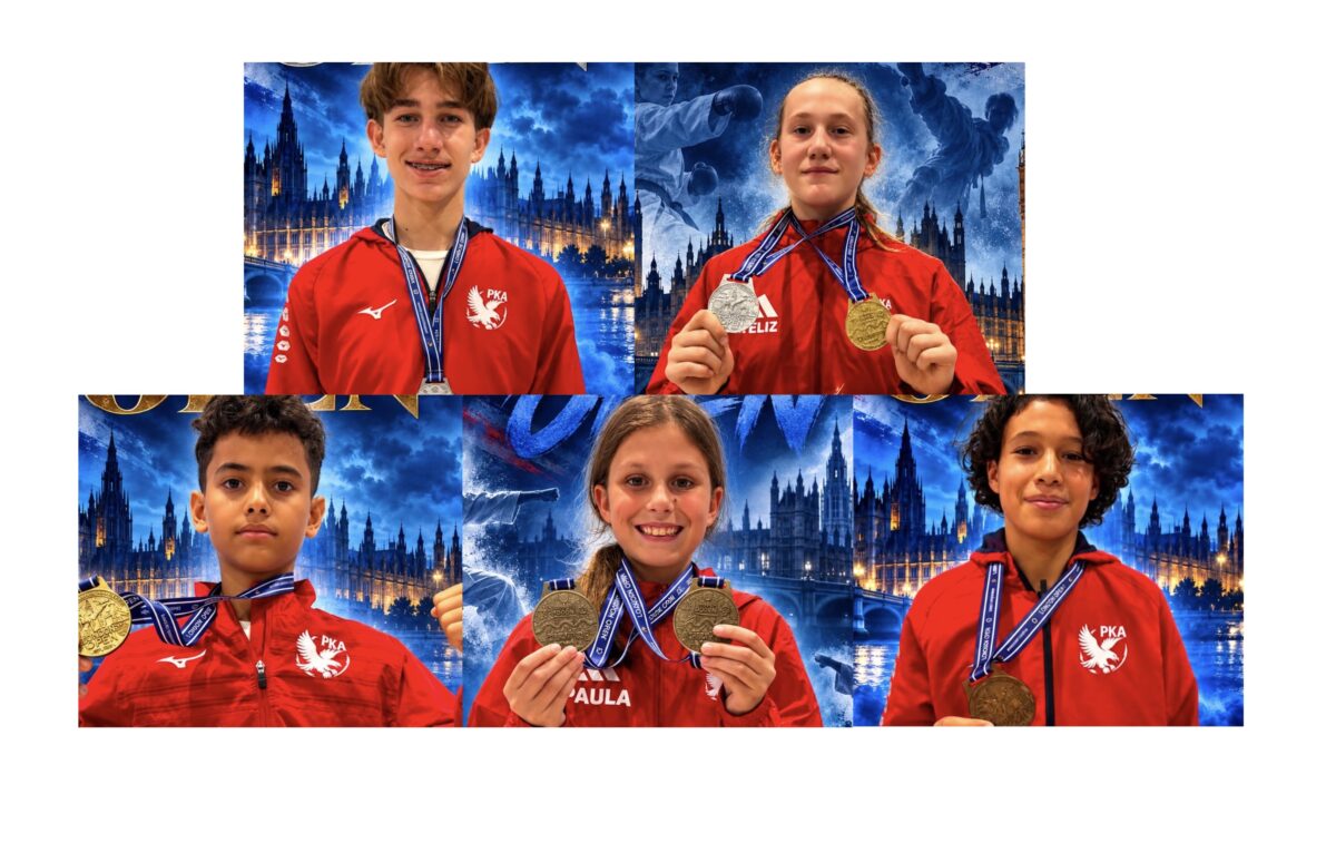 Au-dessus de gauche à droite : Ceyhun AKGUN (Argent) et Yéliz LABAS (Or et Argent)
En bas de gauche à droite : Ibrahim AL MAJRI (Or), Paula-Double (Bronze), Sabri HAIDAR (bronze). &copy; PKA